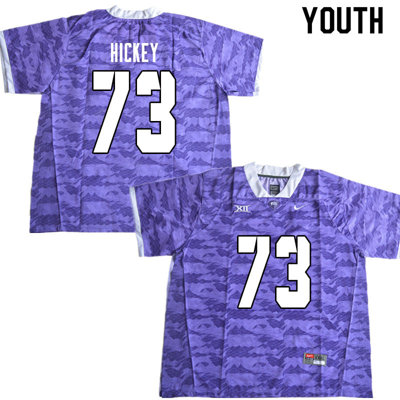 Youth #73 Blake Hickey TCU Horned Frogs College Football Jerseys Sale-Limited Purple - Click Image to Close